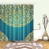 Beautiful Colorful Flower Floral Printed Shower Curtains Frabic Waterproof Polyester Bath Curtain With Hooks 180x180cm