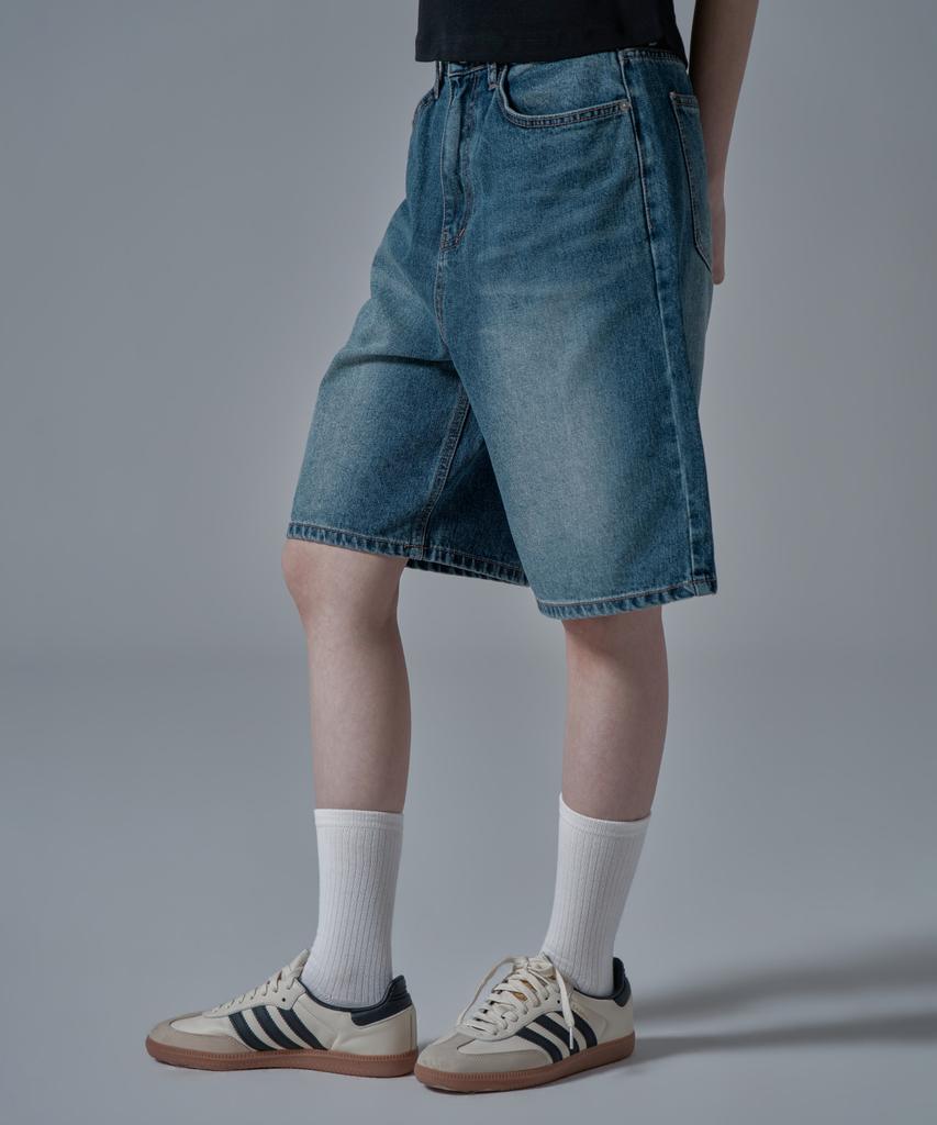 WAARFORWOMAN W1136 Denim Shorts_Dark Blue