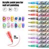 12 Color Quick Dry Nail Art Pens Fine Tip for Precise Drawing Not Require Lamp Water Based Safe for DIY Manicures