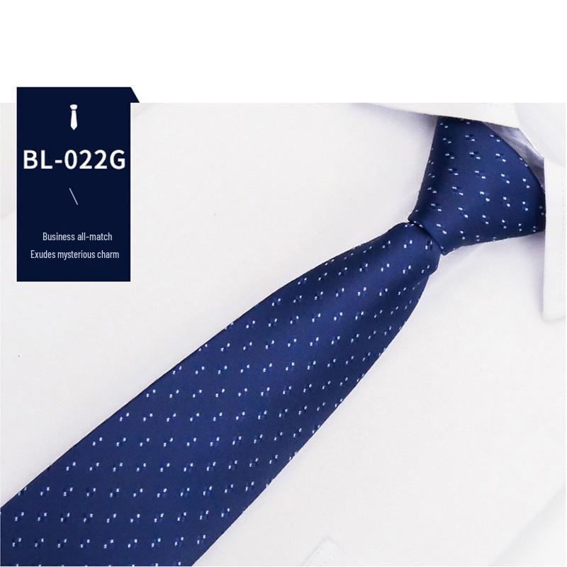 Men's Easy Pull Blue Striped Business Tie
