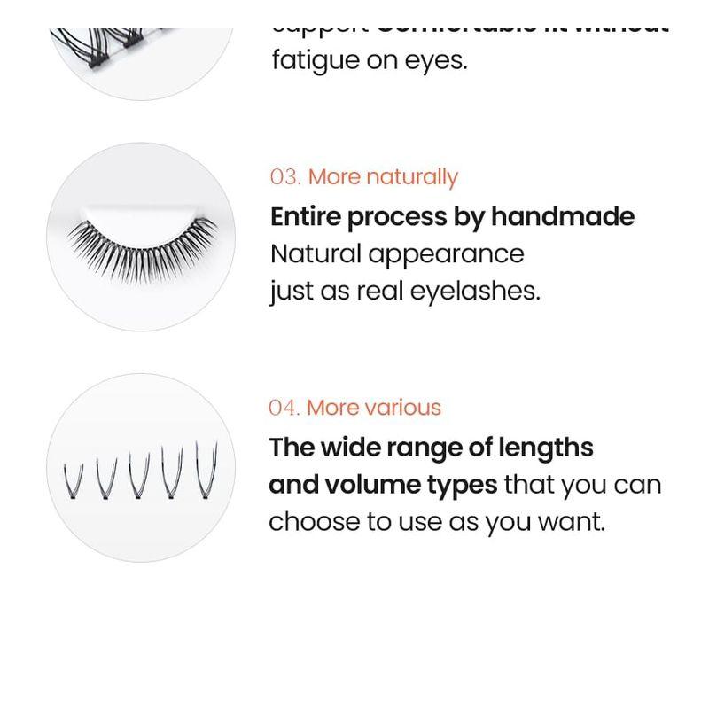 Ccam bbak - Original Dichte Wimpern 4 Punkte - 3 Arten