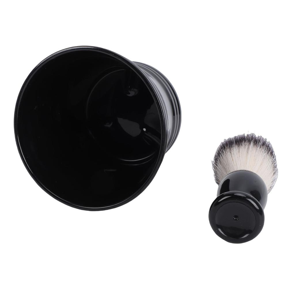 Shaving Brush and Soap Bowl Soft Nylon Brush Beard Shaving Tools Set for Home Salon Use 2 Piece Set