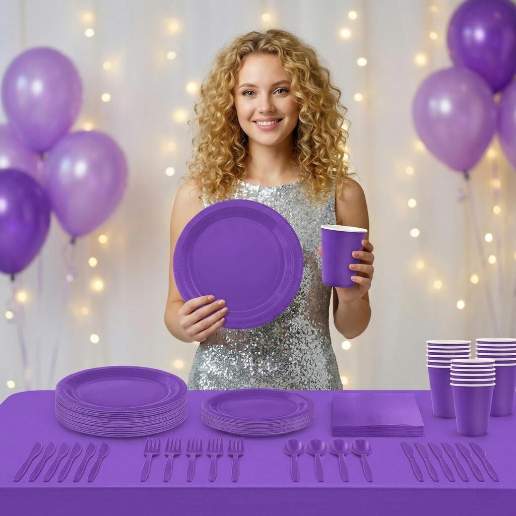 Dinner Plate Set  Paper Plate Children's Birthday Party Decoration Supplies