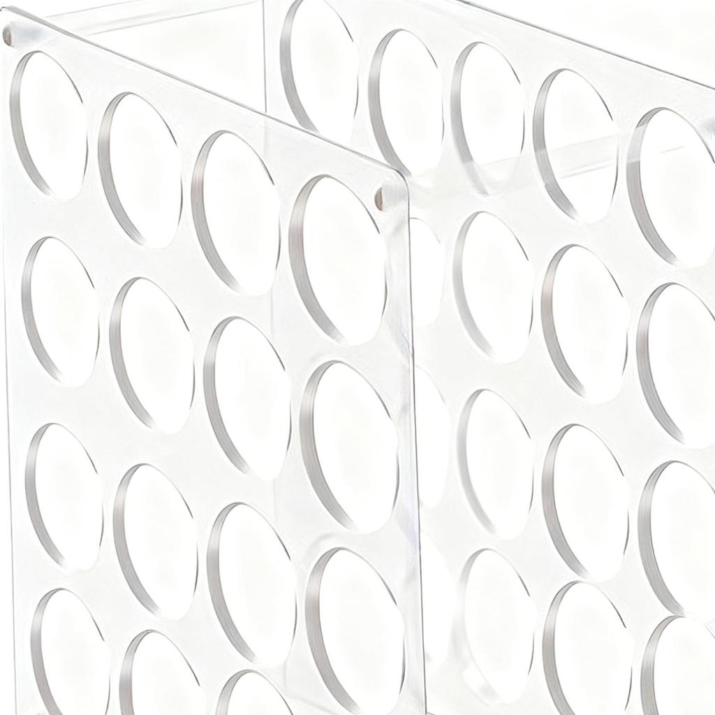 Craft Paper Roll Stand 2 Pieces Clear Acrylic Display Bracket 16-Hole Craft Paper Roll Holder For Organization Desktop Art