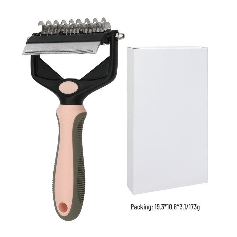 Multifunktionaler Entwirrungskamm für Haustiere für Hunde und Katzen – entfernt lose Haare 