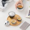 Panda Gradient Ceramic Travel Tea Set