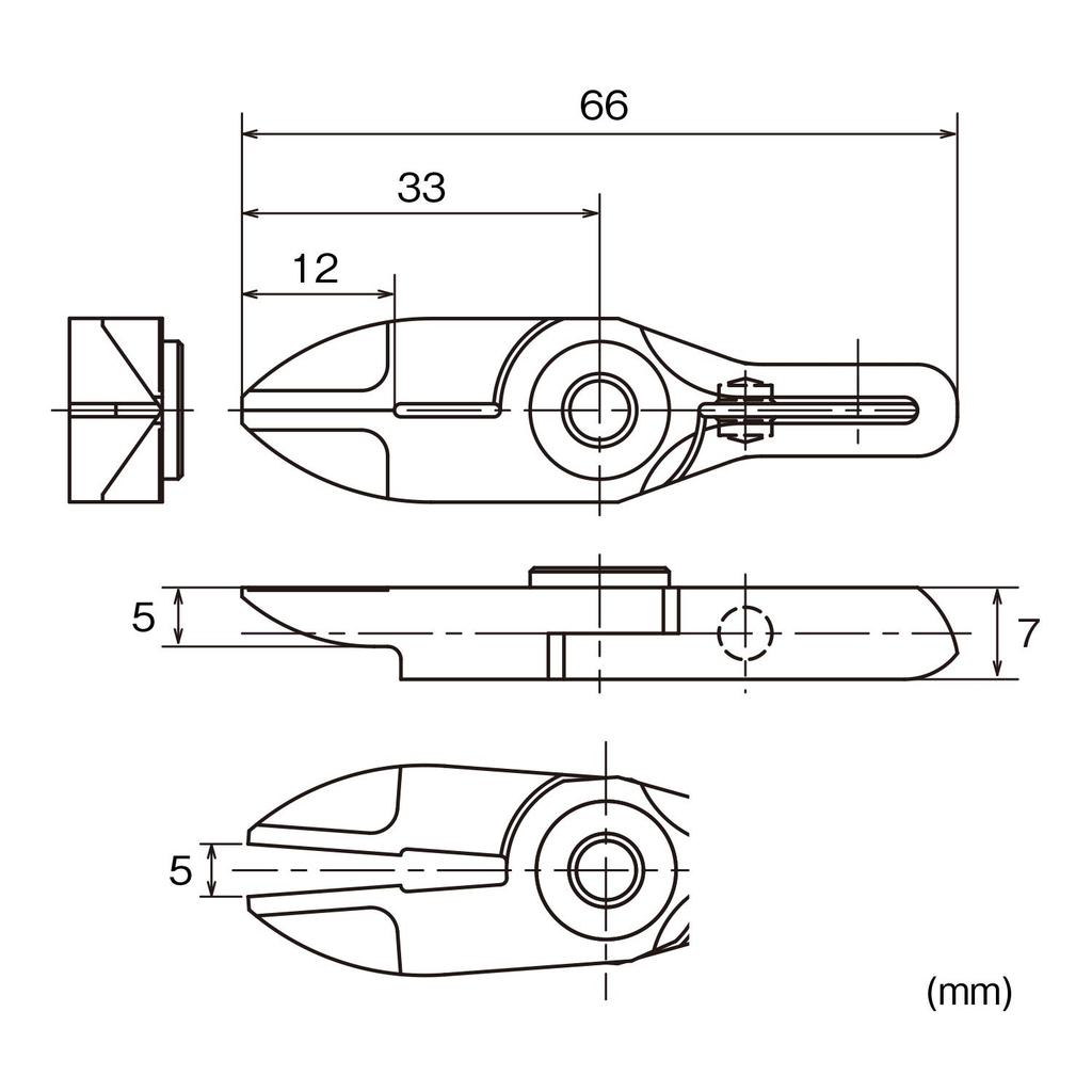 VESSEL Slide Air Nipper Horizontal Type Blade Straight Long Blade for Resin NY10AJL / GT-NY10 Model,