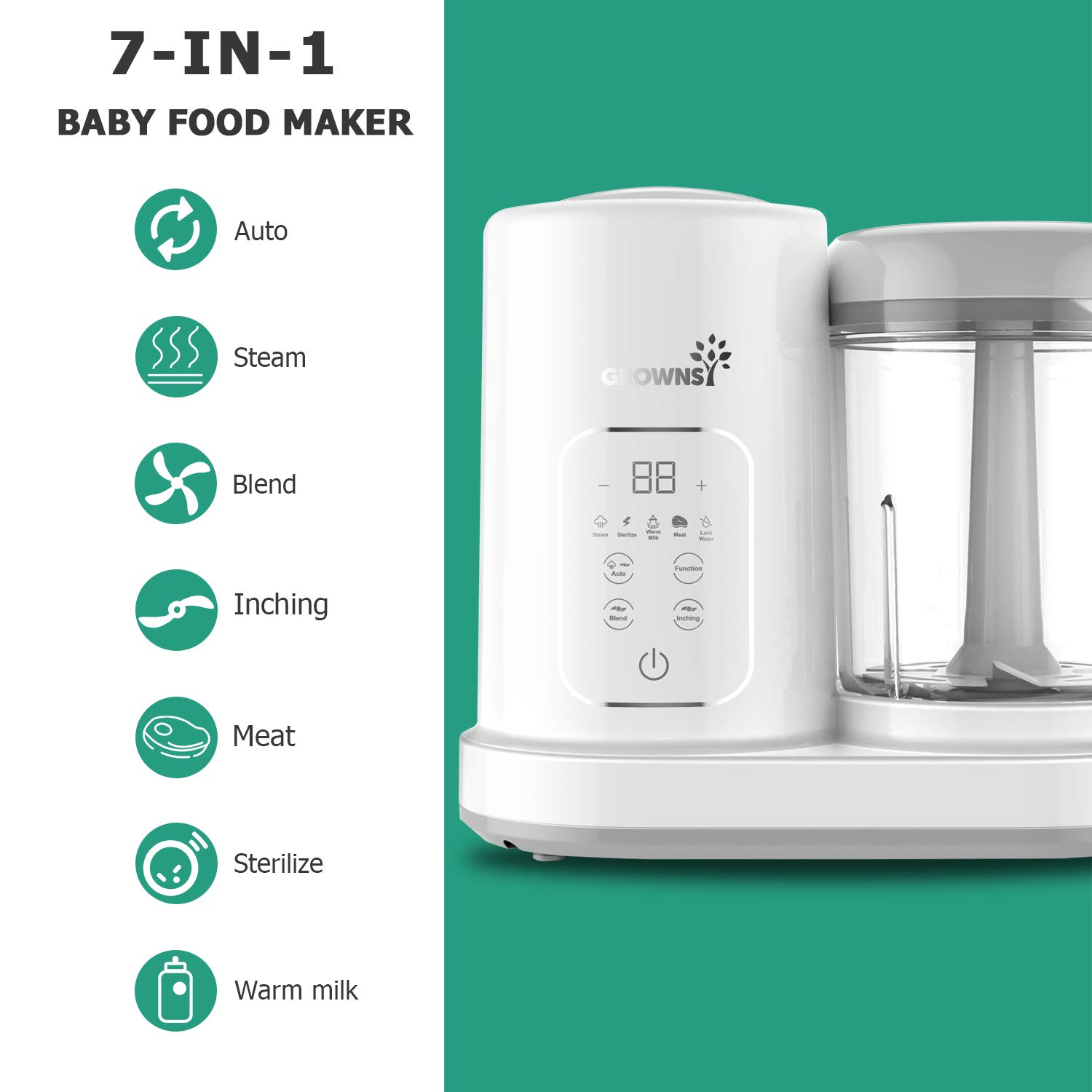 

Защита от детского замка, автоматическая многофункциональная многофункциональная пароварка и блендер для оптовых продаж детского питания