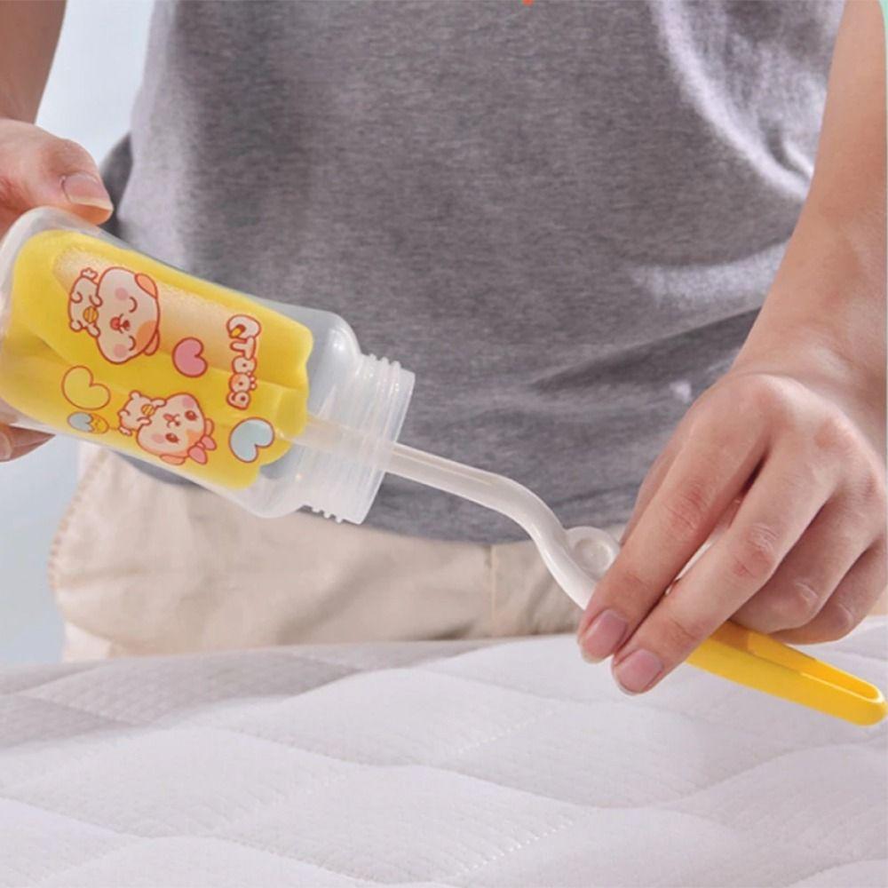 BPA-Free Baby Bottle Cleaning Brush Set 360° Cleaning Feeding Bottle Brush  Lid Cleaning