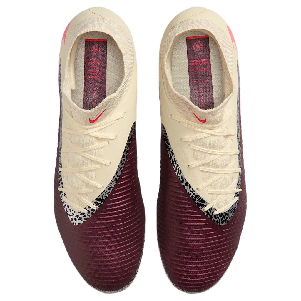 Nike United Phantom 6 High Academy MG Burgundy Crush Unisex Cleats Black Fossil University-Red IO8447-661