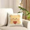 Butterbear Cushion Cover Reversible Plush Pillow Cover Soft Fluffy  Home Decor for Sofa Bedroom