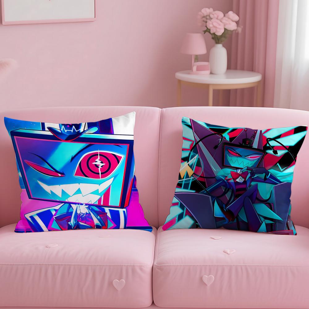 popular anime H-HazbinS H-HotelS Cushion Cover Comfortable Reversible Pillow Cover Ideal for Car Sofa Bedroom & Beyond