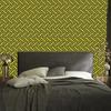 Wallpaper Geometric Pattern Yellow and Olive for Living Room and Bedroom 50x1000