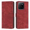 For Honor X6c 4G Stand Case Imprinted Lines Leather Phone Cover