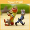 Zootopia Judy Nick Cartoon Rabbit Fox Mini Model Ornament For Decor Landscape