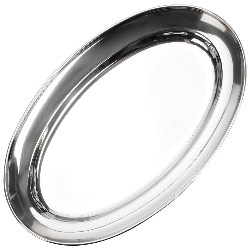 Oval Steel Platter 29X18 Cm 3 Pcs.