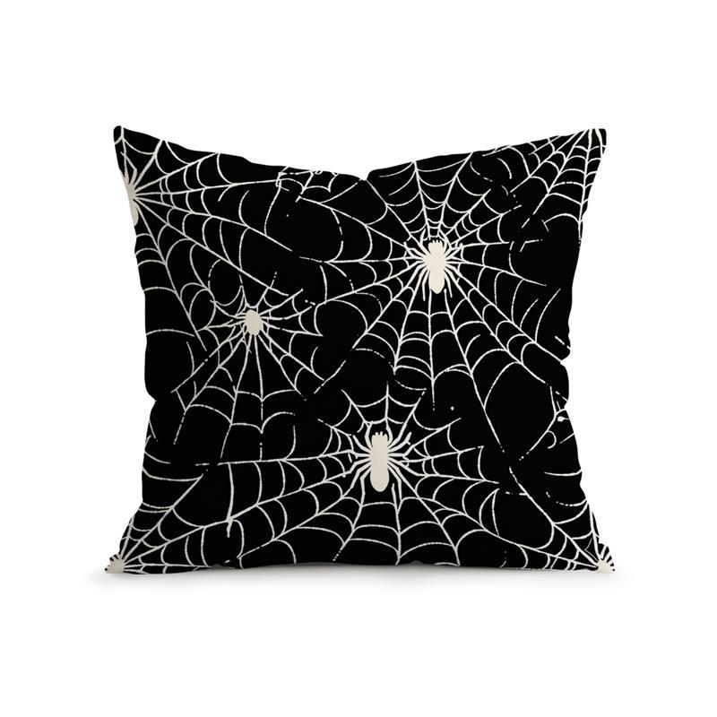 

Домашний декор Хэллоуин-тематические подушки с тыквами и паутиной, наволочка для подушки, подходит для дивана, спальни, автомобиля 40x40cm 16x16in