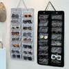 16Slots Felt Eyeglasses Stand Holder Dust Proof Wall-Mounted Pocket Storage For Sunglasses Glasses Display Hanging Bag Organizer