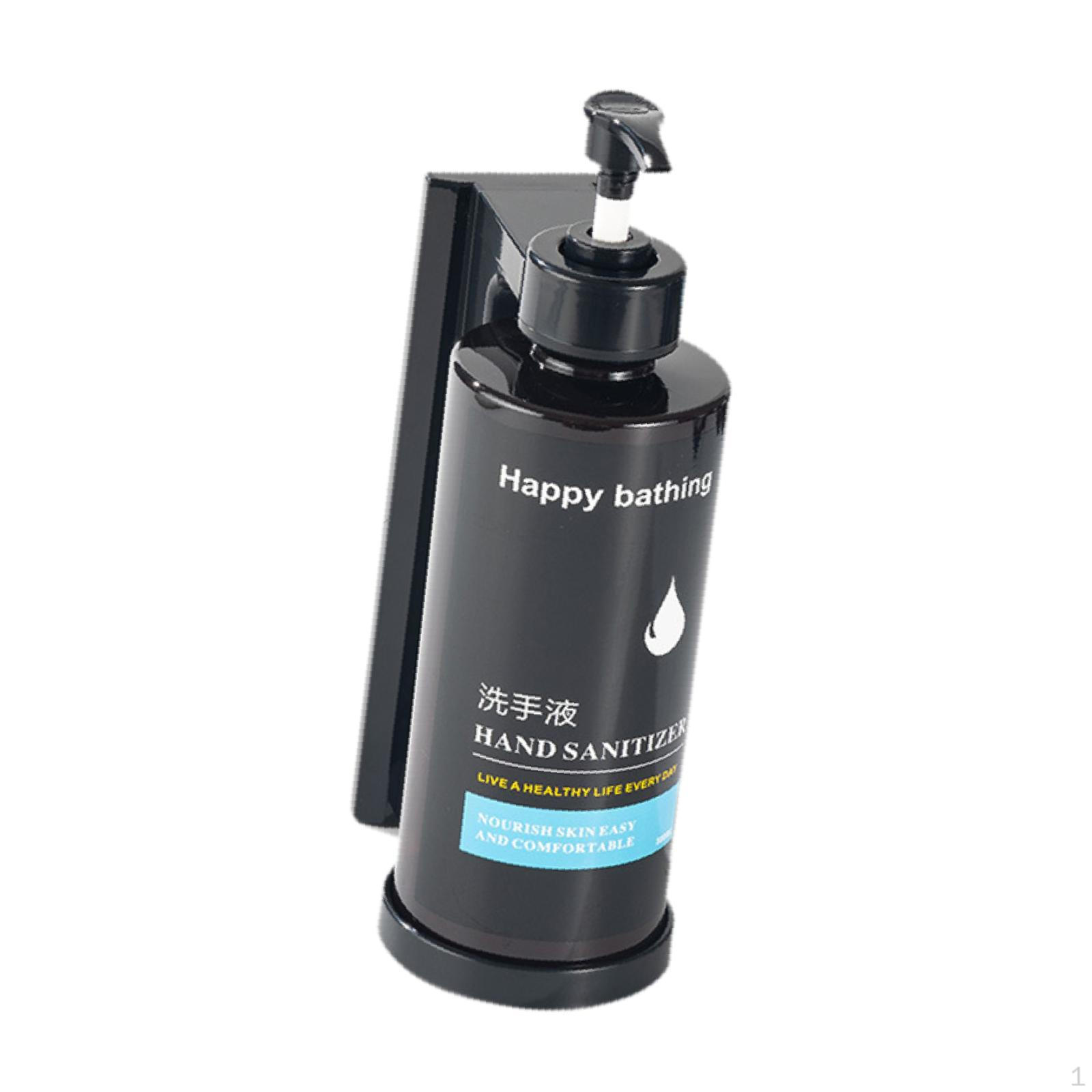 

Диспенсер для мыла настенный для душа контейнер для шампуня ванна жидкость без сверла для отеля 1 Slot Black