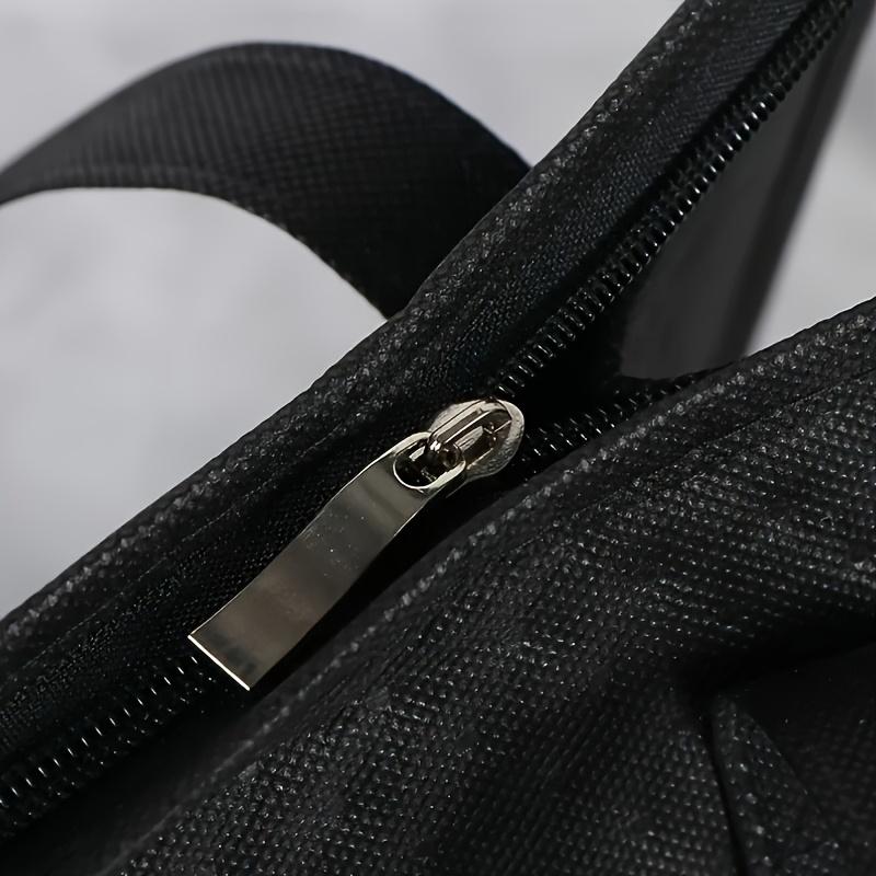 1pc Insulated Grocery Bags, Handheld Thermal Storage Bags, Black Cooler Tote Bags