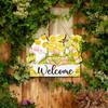 Decorative Spring Wood Decors Sign Hello Spring Wood Hangings Sign Unique Door Hangings, Home & Offices Decorations