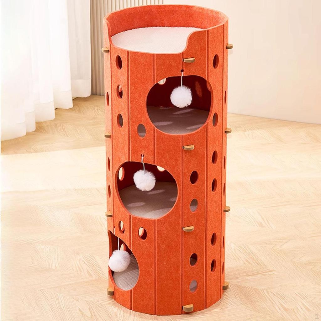 Cat Climbing House Kitten Bed Indoor Playhouse Pet Accessory Play Scratching for Large Adult Cats