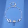 S999 Sterling Silver Gourd Slim Waist Bracelet – Elegant and Versatile Women's Light Luxury Style.