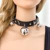 Sexy Punk Gotic din piele PU Choker Metal Link Lanț Clopot Colier Femei Negru Choker Guler Bijuterii Cosplay Accesorii Harajuku