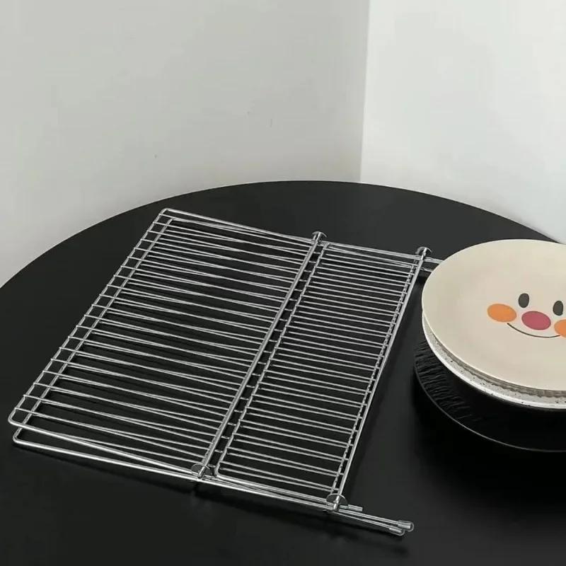 Scolapiatti in Acciaio Inossidabile Pieghevole per Cucina Casa Storage Scolapiatti Asciugatura Piatto Multiuso Accessori Cucina