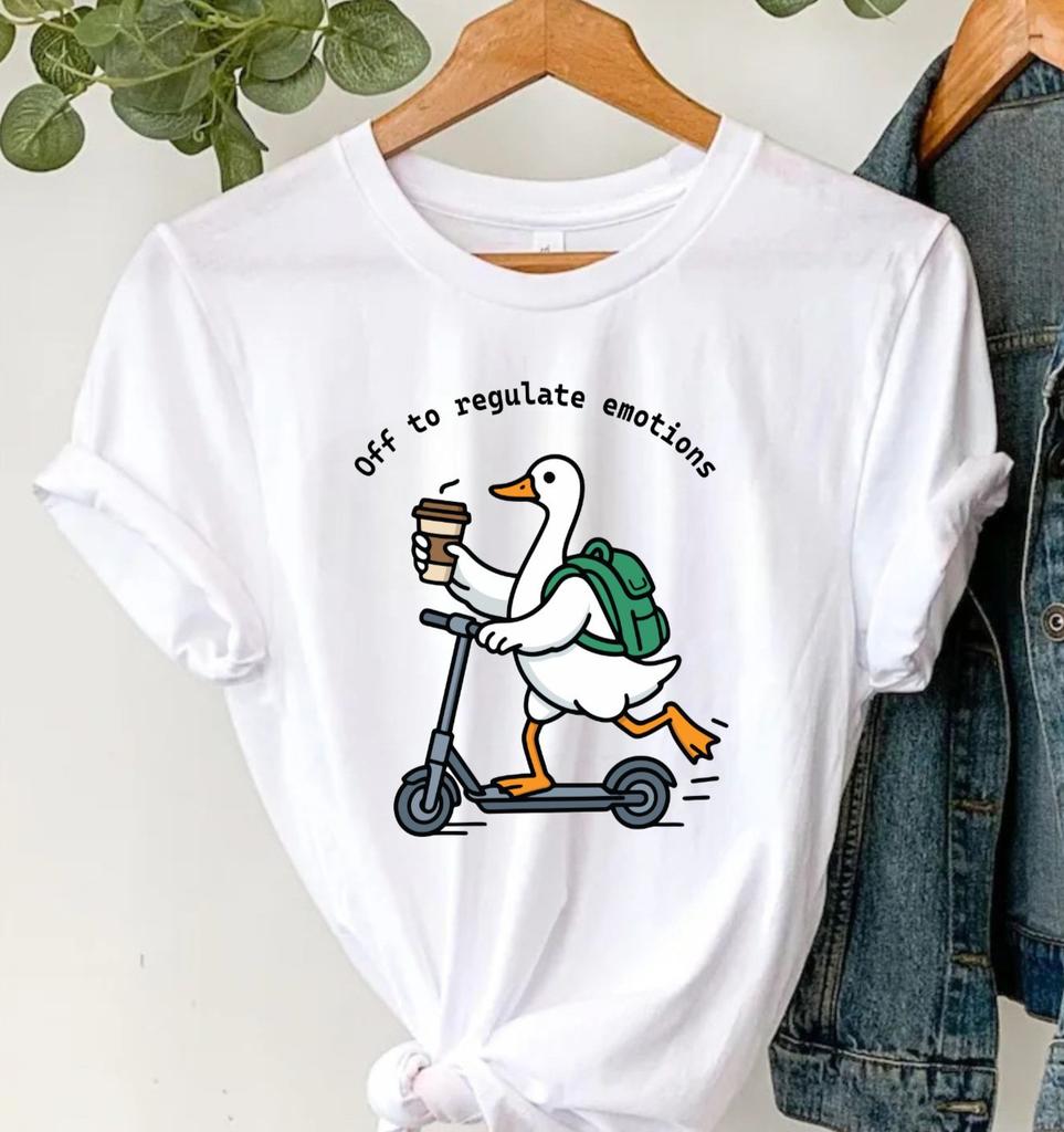 Off to Regulate Emotions Duck TShirt Unisextal Health Teacher Counselor Tee Top