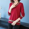 Women's Autumn & Winter Short-Style Pullover Sweater Sweetheart V-Neck Loose Knit Base Layer Top