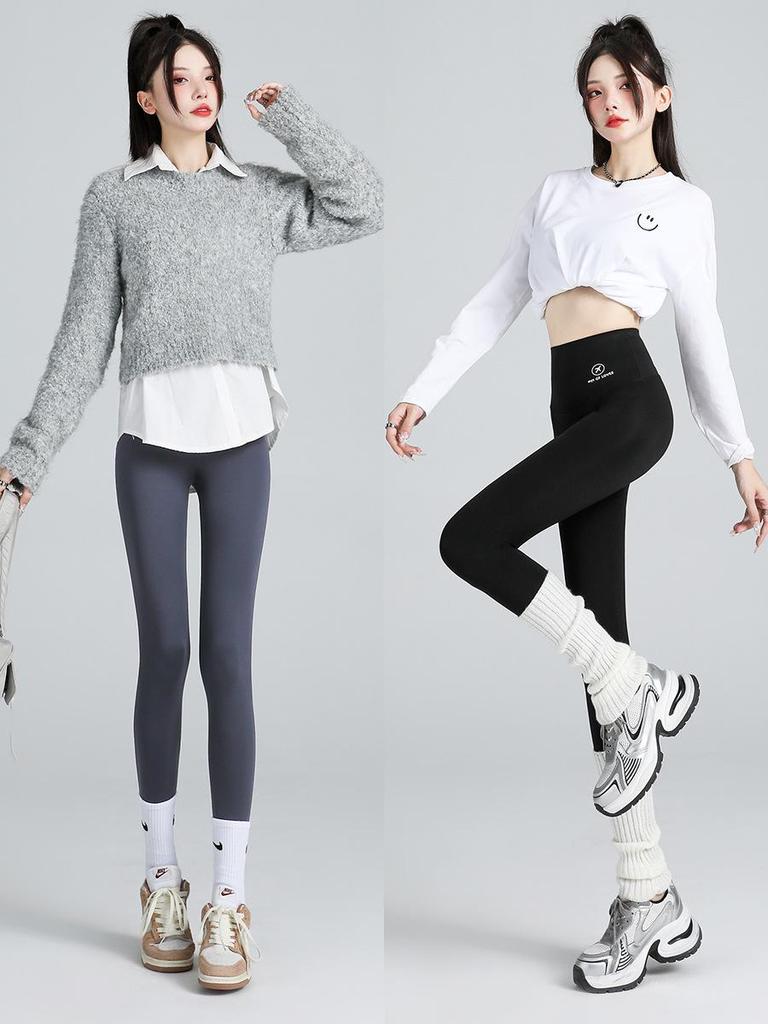 Women's Tummy Control Black Summer Yoga Pants, New Style, Wearable Outdoors, 2025 Edition