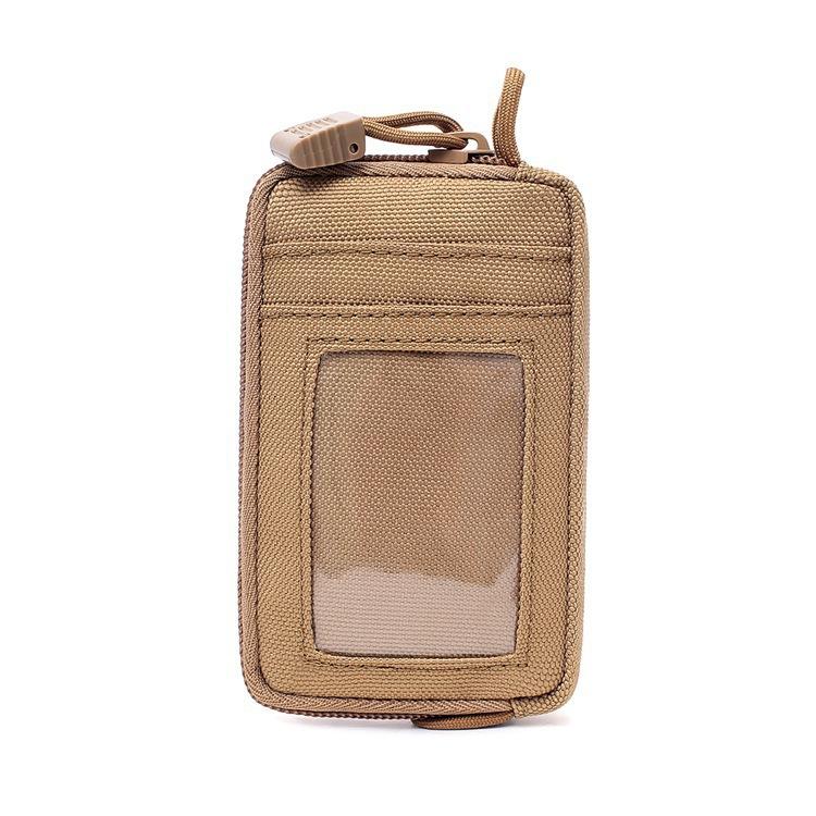 Tactical EDC Pouch Outdoor Key Purse Wallet Coin Purse With Card Slots Pack Zippers Camping Waterproof Waist Bag
