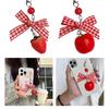 Aesthetic Strawberry Phone Chain Bowknot Phone Charm Tomato Bag Pendant for Girl