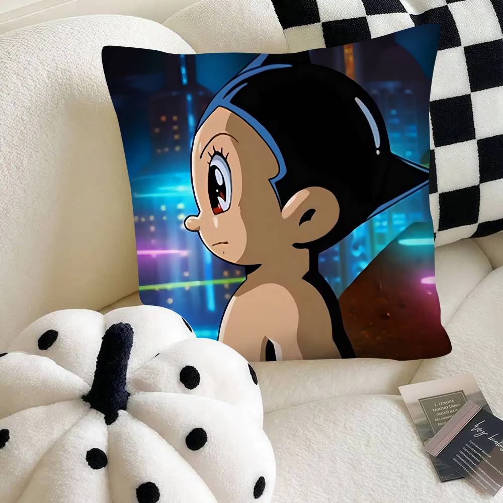 Scifi Anime Astro Boy Pillow Case Fashion Square Pillowcase Bedroom Sofa Room Ins Decoration Leisure 40x40cm16x16in
