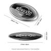 Wskpa9 Nissan Aluminium Auto Logo Aufkleber 3D Ovales Logo Aufkleber Für Auto Karosserie Kofferraum Kotflügel Dekoration Für Nismo X-Trail 1 Qashqai Note Leaf