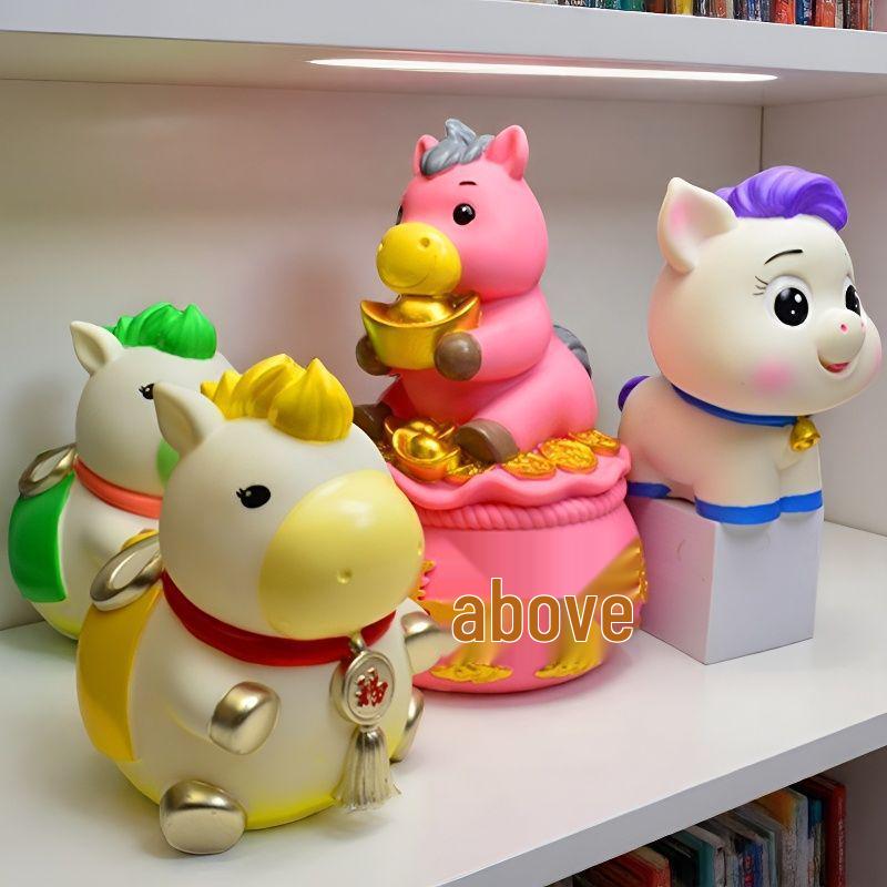 2026 Vårfest Häst Spara Pengar Burk - Kreativ Liten Häst Prydnad för Barnens Nyårspresent