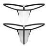 Pánské G-string Průhledné Mesh Bulge Pouch T-back Low Rise Tanga Sissy Spodní prádlo