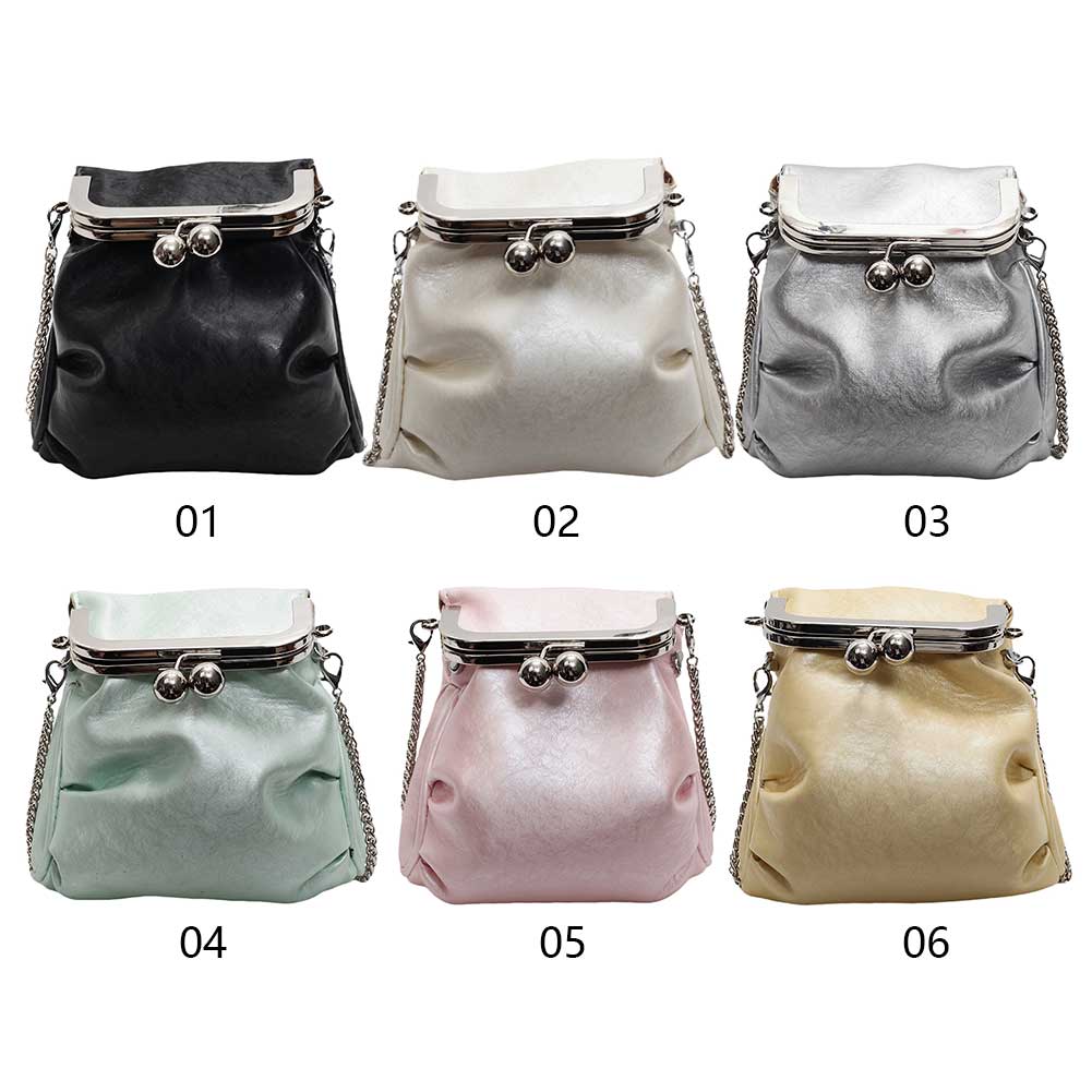 Mini PU Leather Purse Women Y2k Chain Purse with Chain Strap Cute Evening Bags Aesthetic Pouches Shoulder Bag Fashion Money Bag