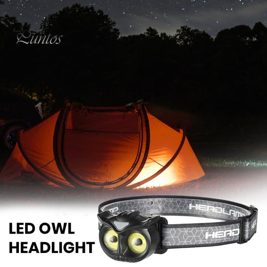 Lightweight Headlamp Owl Shape LED Type-C Fast Charging Flashlight Head Torch Detachable Headlight Outdoor Camping Lamp Fishing