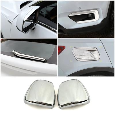For Volvo XC40 2019-2024 Chrome Rearview Mirror Protector Shell Fog Light Frame Oil Fuel Tank Cap Cover Window Wiper Trim