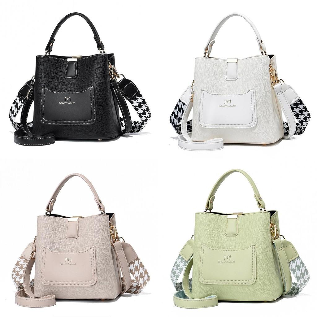 Stilvolle und elegante PU-Leder-Eimertasche für Damen mit schickem Design und vielseitigen Farben