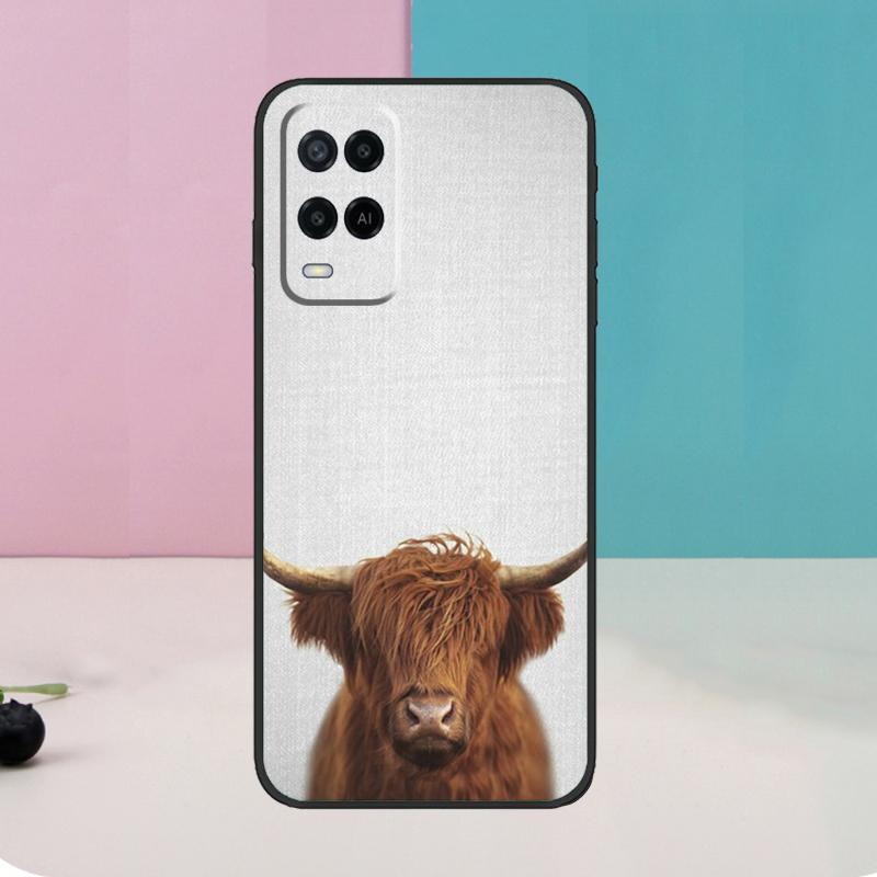 Highland Cows Case For Oppo A60 A80 A40 A15 A16 A17 A57 A94 A74 A54 A76 A96 A18 A38 A58 A78 A98 A5 A6 Pro