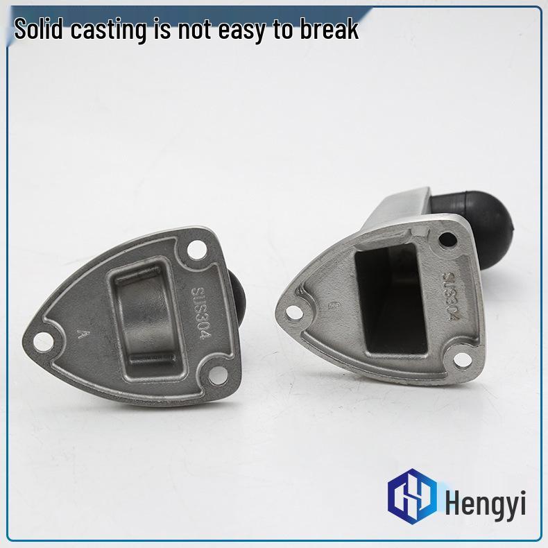 304 Stainless Steel Triangle Door Stopper with Anti-Collision Rubber for Bathroom and Room Doors