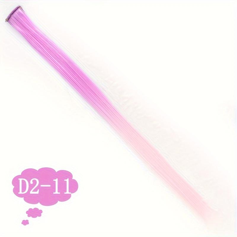 Synthetic Wig Extension 24inch Sparkle Shiny Tinsel Hair Gold Thread Colorful BB Clip Hair Extension