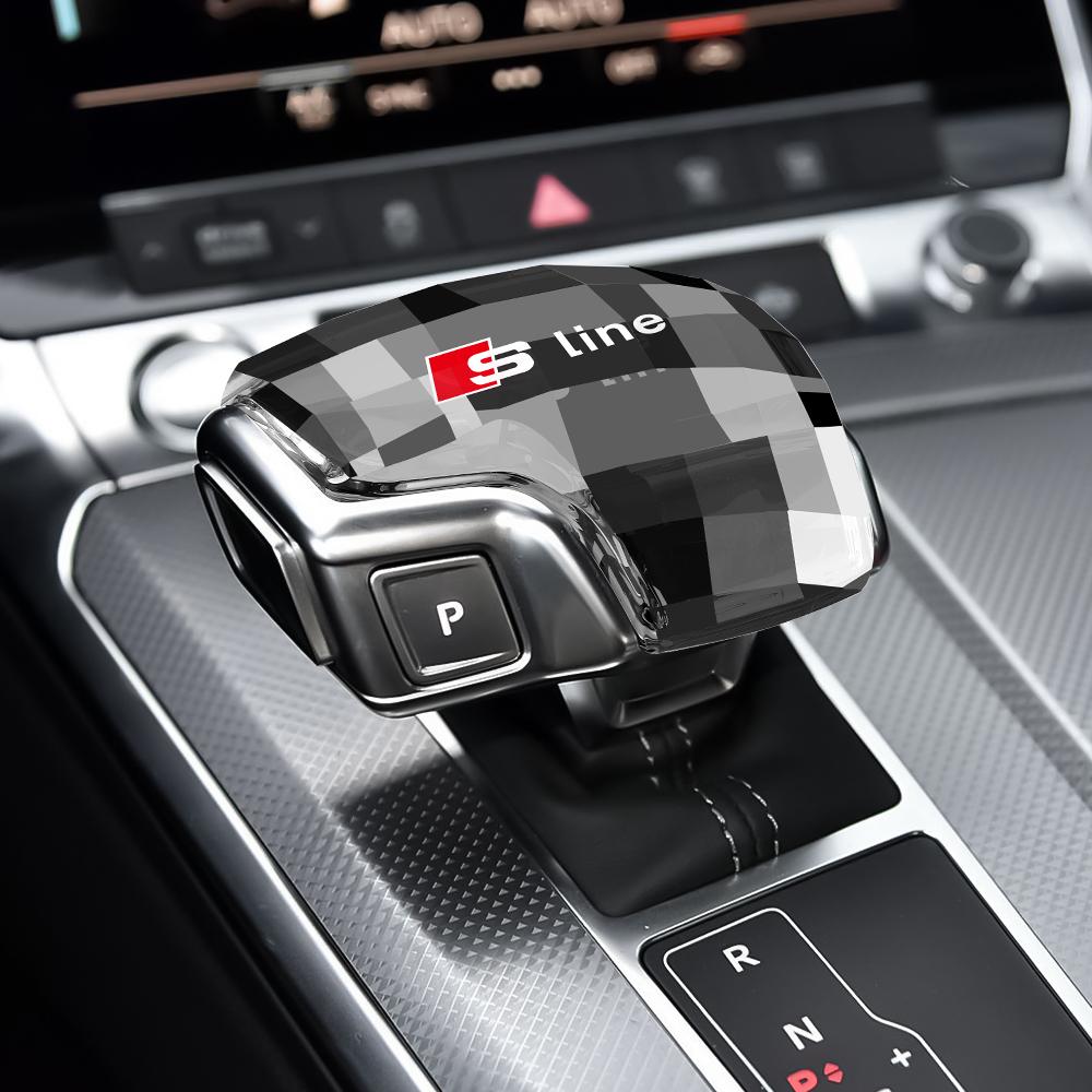 2026 Hot For Audi S4 S5 Q5L SQ5 Q7 RS4 RS5 A4/A4L A5 Q8 S8 RS7 Car Gear Head Shift Knob Handle Cover Trim ABS Crystal Style Accessories