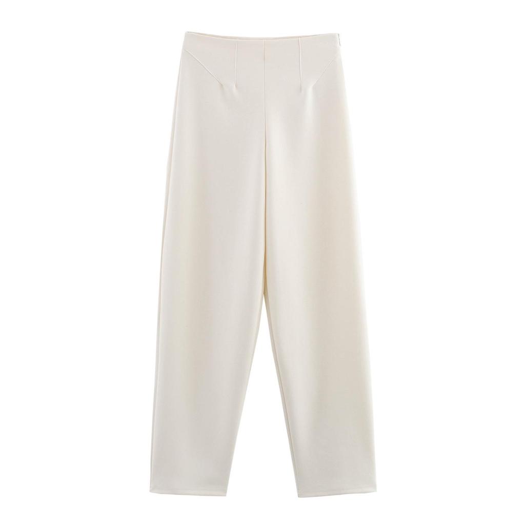 Damen V-Ausschnitt Weste-Stil Oberteil & Lange Hose Set - Lässiges Einreiher-Design