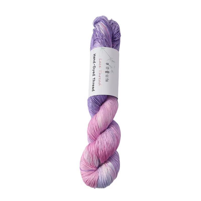 1PC 100g Cotton Bamboo Fiber Yarn for DIY Hand Knitting Hand-Dyed Lace Gradient Color Crocheting Sweaters Shawl Scarves
