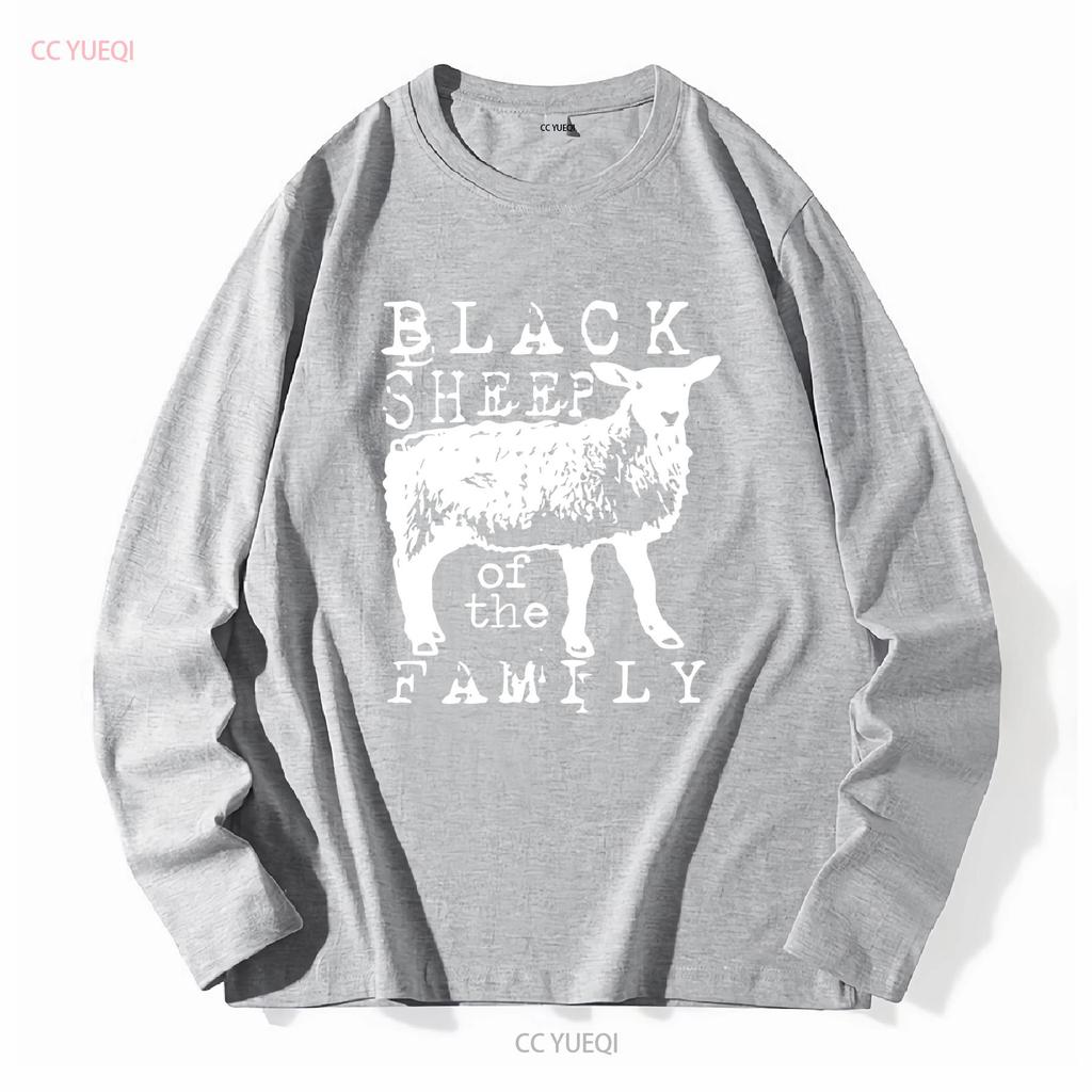 Black Sheep of the Family Long or Short Sleeves Vintage Washed Streetwear Comfortable Stretched Breathable Slightly Soft Homme