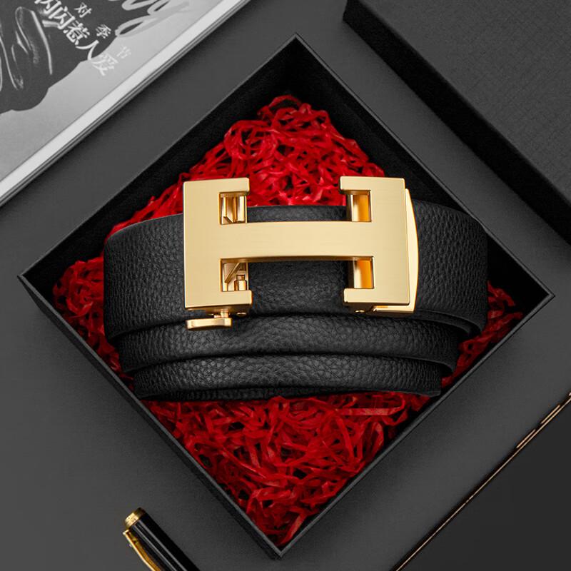 COW Heren Echt Leer Automatische Gesp Riem